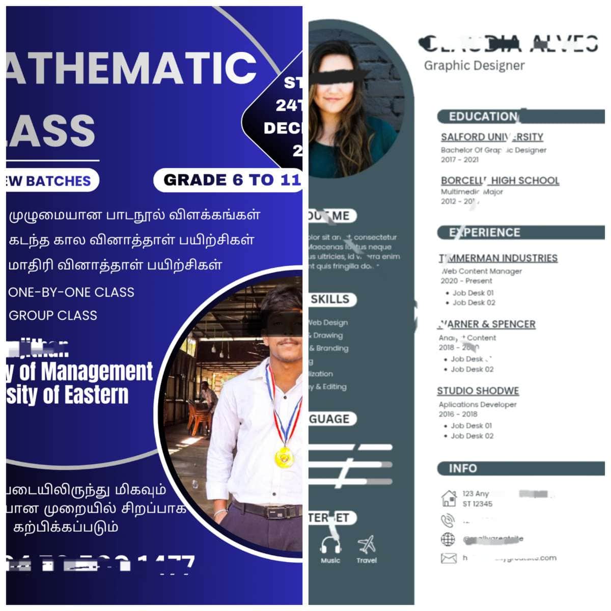 CV Writing and poster editing